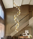 Nordic Rectangular Staircase Chandelier for Hallway