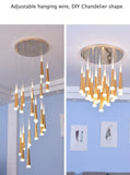 Nordic Rectangular Staircase Chandelier for Hallway