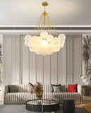 Nordic Chain Glass Orb Chandeliers for Living Room