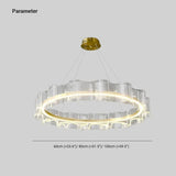 Wavy Ring Gold LED Pendant Light - Clowas