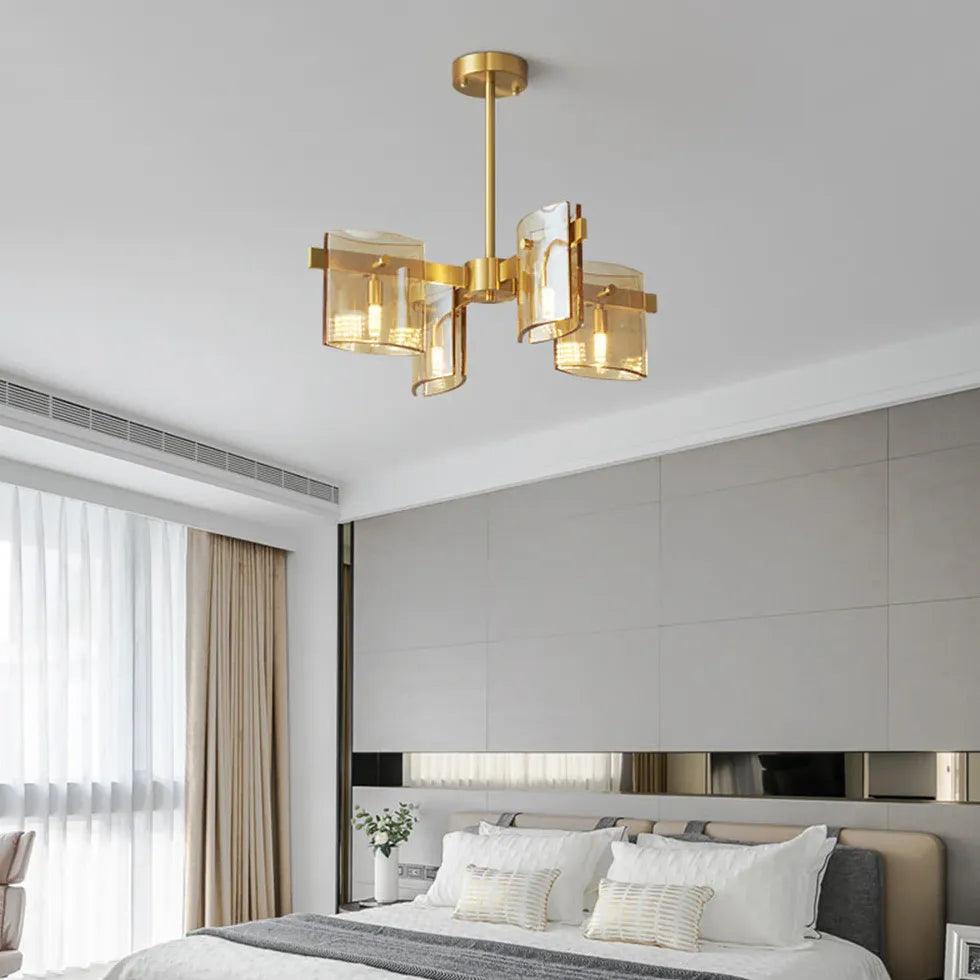 Gold Multi-Arm Bedroom Modern Chandelier - Clowas