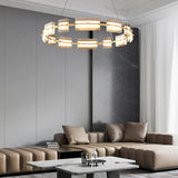 Luxury Multi-Rectangular Round Glass Pendant Lights