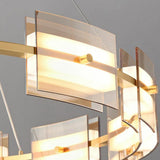Luxury Multi-Rectangular Round Glass Pendant Lights