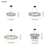 Luxury Multi-Rectangular Round Glass Pendant Lights