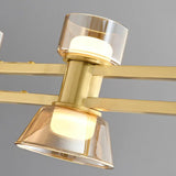 Multi-Light Linear Glass Dining Room Pendant Light - Clowas