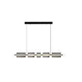 Copper and Glass Bar-Shaped Pendant Light