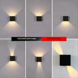 Minimalist Outdoor Up and Down Wall Light Waterproof Metal for Exterior Wall