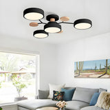 Nordic Style Disc LED Ceiling Light Dimmable Metal for Living Room