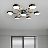 Nordic Style Disc LED Ceiling Light Dimmable Metal for Living Room