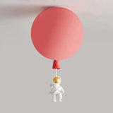 Balloon Astronaut Ceiling Light for Children, Anti Glare