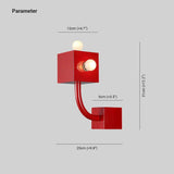 Red Cube Creative Modern Wall Lights - Clowas