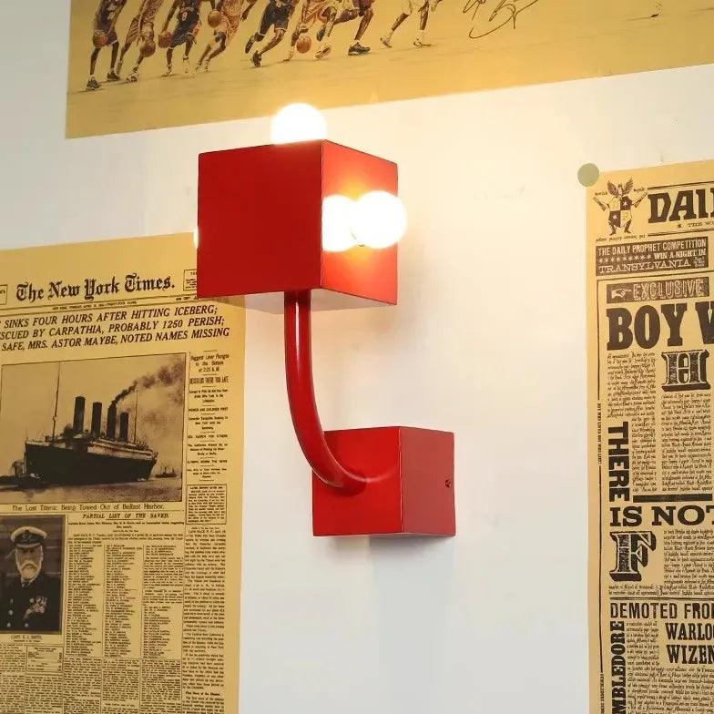 Red Cube Creative Modern Wall Lights - Clowas