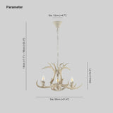 Faux Antler White Candelabra Branch Chandelier - Clowas