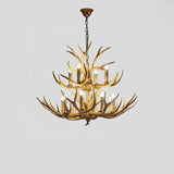 Faux Antler Wooden Candle Holder Chandelier - Clowas