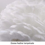 Feather Decorated Art Tripod Table Lamp - Clowas