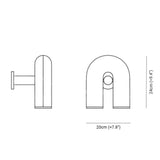 LED Modern Black U-Shaped Wall Light