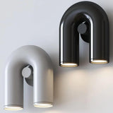 LED Modern Black U-Shaped Wall Light