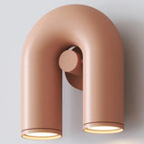 LED Modern Black U-Shaped Wall Light