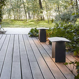 Flat Roof Black Garden Bollard Lights - Clowas