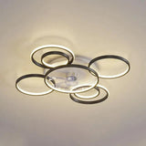 Flower Design Gold LED Modern Fan Light - Clowas