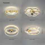 Flower-shaped Design LED Modern Ceiling Fan Light - Clowas
