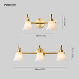 American Style Brass Wall Light for Bathroom