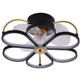 Flower Shaped Gold LED Fan Pendant Light - Clowas