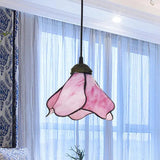 Vintage Colourful Petal Glass Pendant Light Fixture