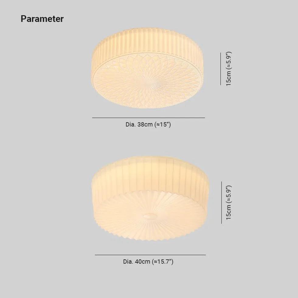 Folding Fan Bedroom White Flush Ceiling Lights - Clowas