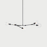 Bubble Branching Chandelier Mid Century Style Adjustable Glass for Living Room