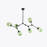 Bubble Branching Chandelier Mid Century Style Adjustable Glass for Living Room