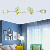 Bubble Branching Chandelier Mid Century Style Adjustable Glass for Living Room