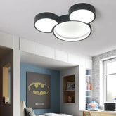 Cartoon Black LED Bedroom Ceiling Light - Clowas