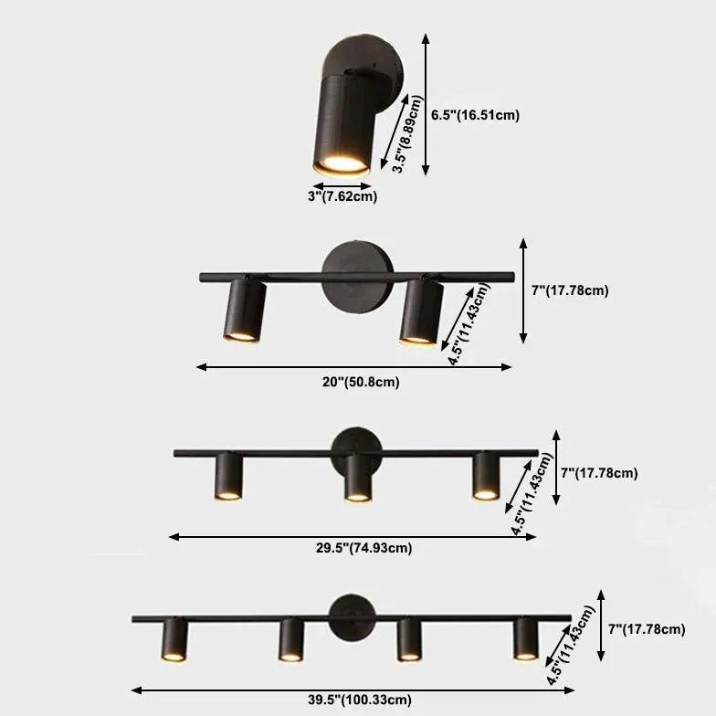 Multi Arm Cylinder Bathroom Mirror Spotlight - Clowas