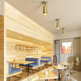 Gold Round Metal Flush Mount Ceiling Light - Clowas