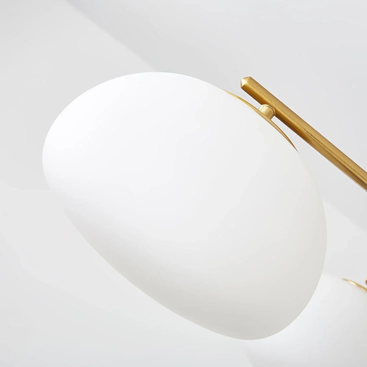 Frosted Glass Shade Modern White Chandelier - Clowas