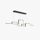 Geometric Line Design Black LED Pendant Light - Clowas