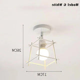 Geometric Metal Frame Black Modern Ceiling Light - Clowas