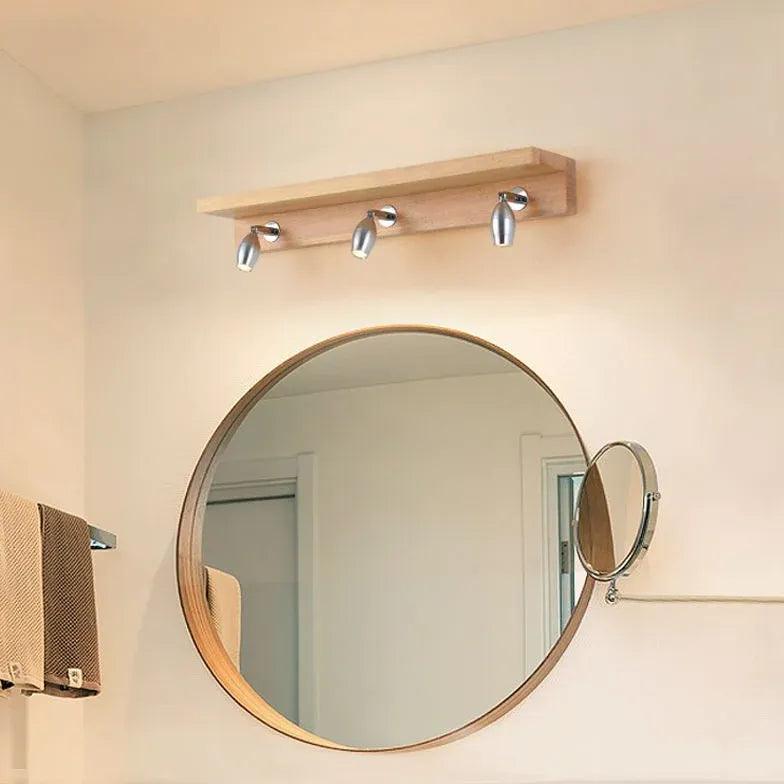 Geometry Brown Wooden Led Wall Lights - Clowas