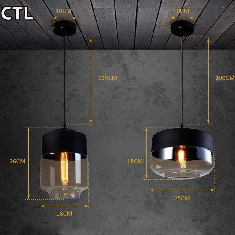 Geometric Clear Glass Modern Pendant Light - Clowas