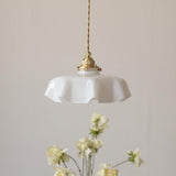 Vintage Brass Glass Pendant Lighting Fixtures