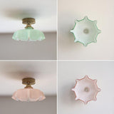 Vintage Brass Glass Pendant Lighting Fixtures