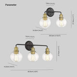 Glass Lampshade Vintage Bathroom Wall Lights - Clowas