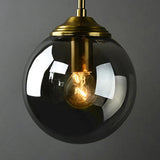 Modern Gold Globe Smoke Glass Wall Lights