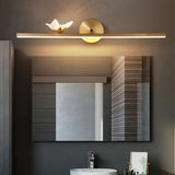 Gold Butterfly Linear Led Bathroom Wall Lights - Clowas