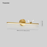 Gold Butterfly Linear Led Bathroom Wall Lights - Clowas