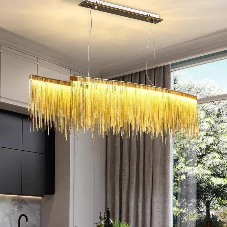 Gold Chain Kitchen Pendant Light - Clowas