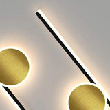 Gold Circular Line Led Bedroom Wall Lights - Clowas