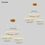 Gold Crystal Ring Modern Pendant Light - Clowas