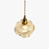 Luxury Small Rose Glass Flower Pendant Light